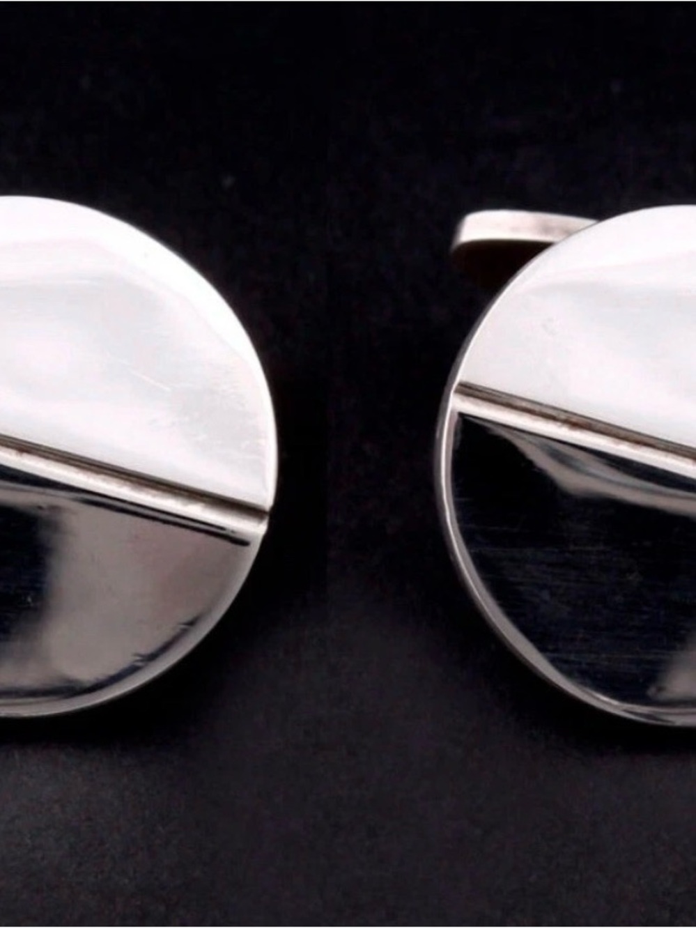 Georg Jensen Sterling Silver Modernist Cufflinks by Steffen Andersen #106
